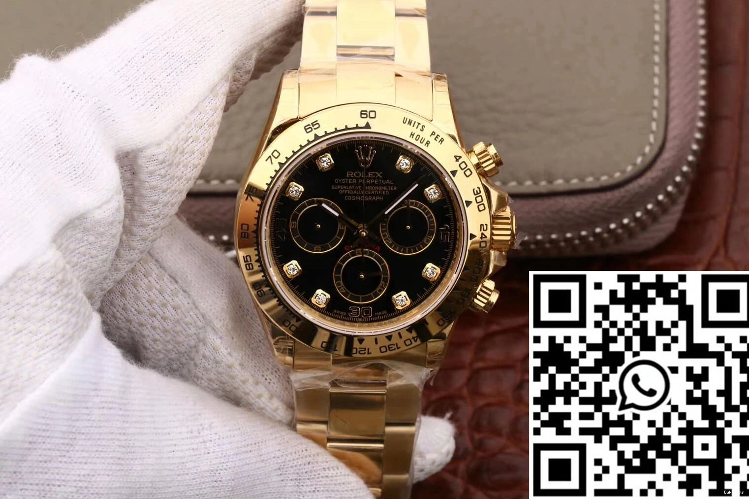 JH Cosmograph Diamonds Black Daytona M116508-0008 Rolex Dial Factory 0201